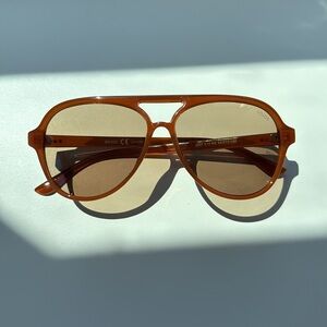 Brown Aviator Sunglasses